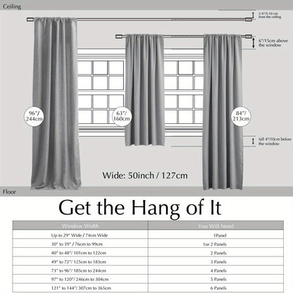 2 Panels 80% Blackout Curtains