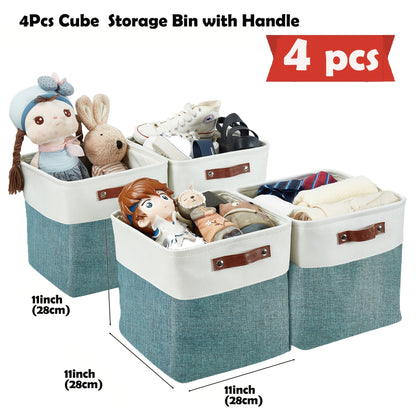 4 Packs | Cube Storage Bin – Organize in Style!