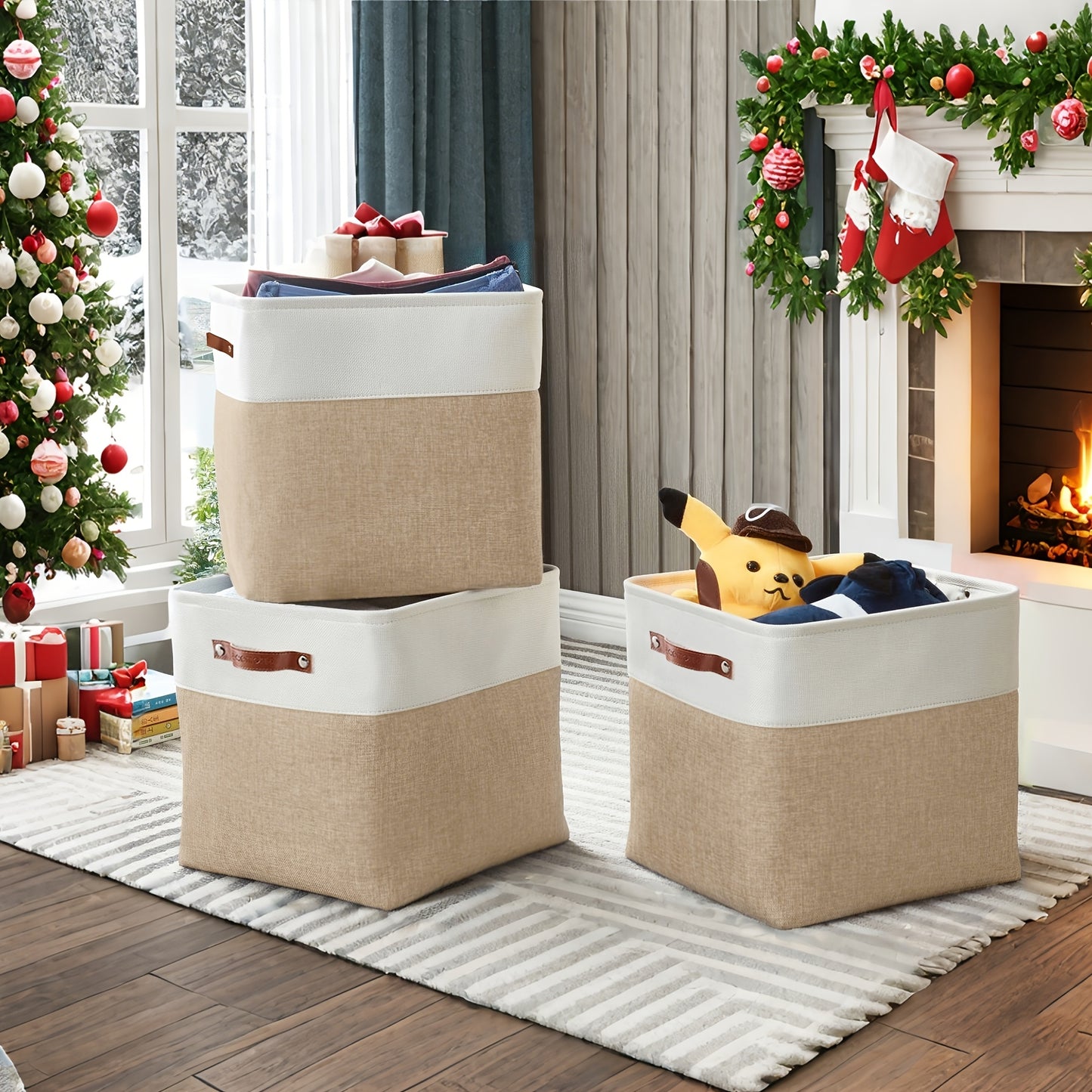 4 Packs | Cube Storage Bin – Organize in Style!