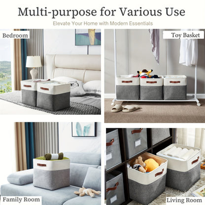 4 Packs | Cube Storage Bin – Organize in Style!