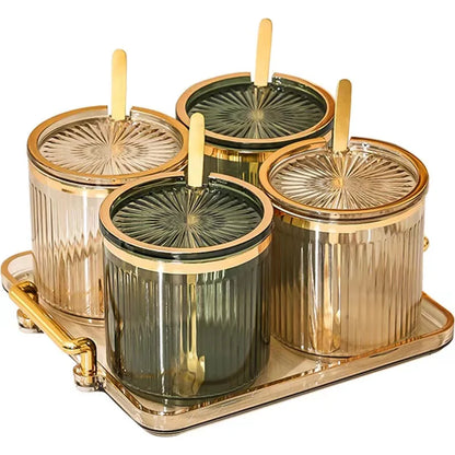 Elegant Seasoning Jar with Spoon