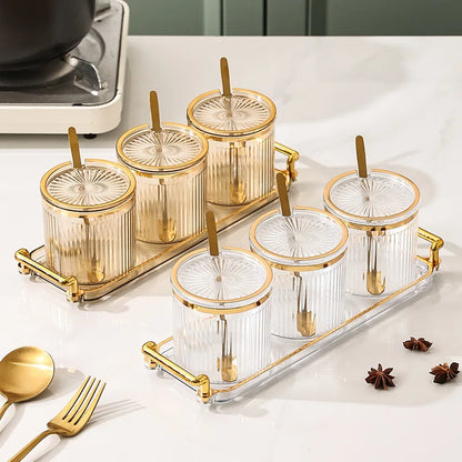 Elegant Seasoning Jar with Spoon