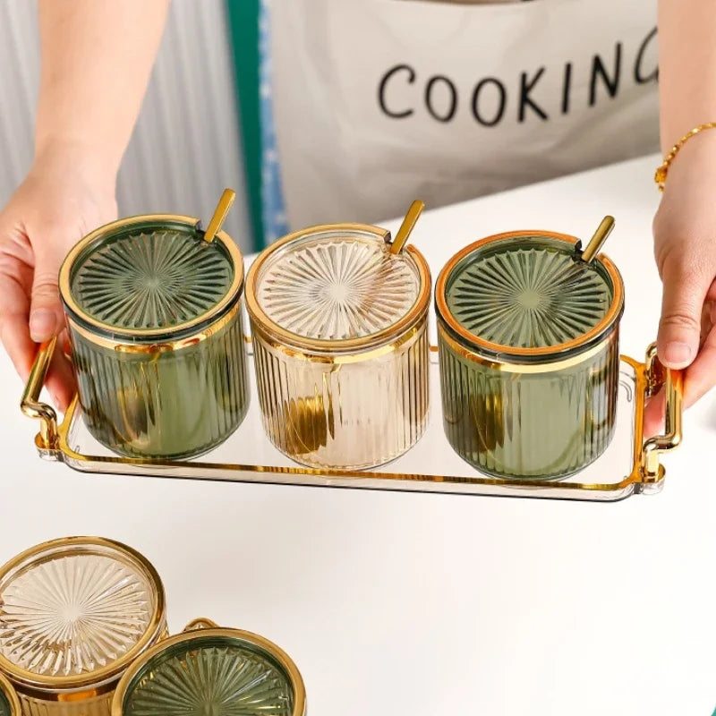 Elegant Seasoning Jar with Spoon