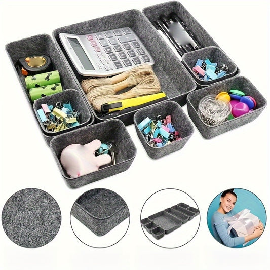 8pcs Rectangle Felt Drawer Organizers Set